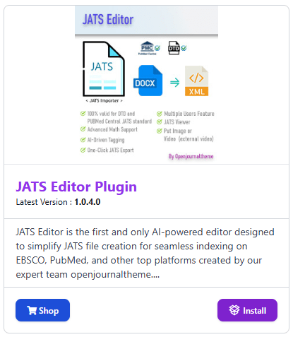 Jats Editor Plugin